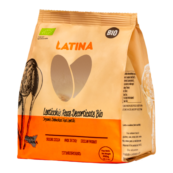 Lenticchie decorticate BIO origine Sicilia Molino Latina conf da 500g